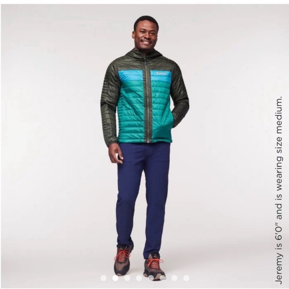 Cotopaxi Men’s XL Capa Hooded Insulated Puffer Jacket Blue Green Grey NWT - Picture 8 of 13